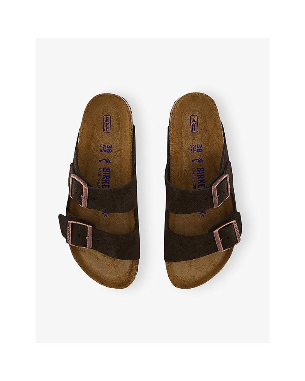 Birkenstock Brown Arizona Double-Strap Leather Sandals