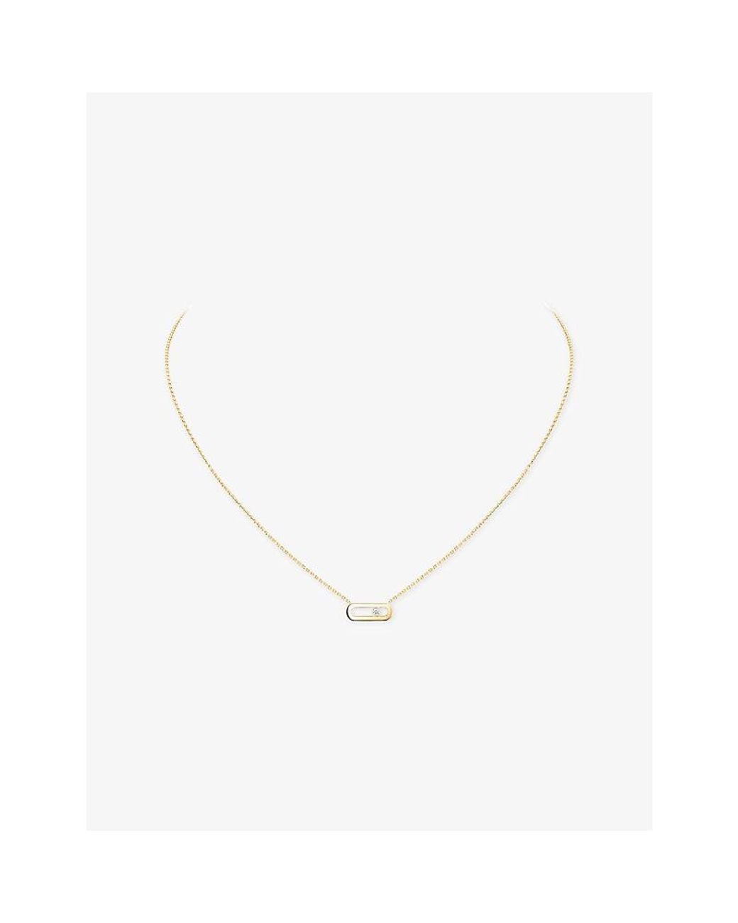 Messika White Move Uno 18Ct And 0.02Ct Diamond Necklace