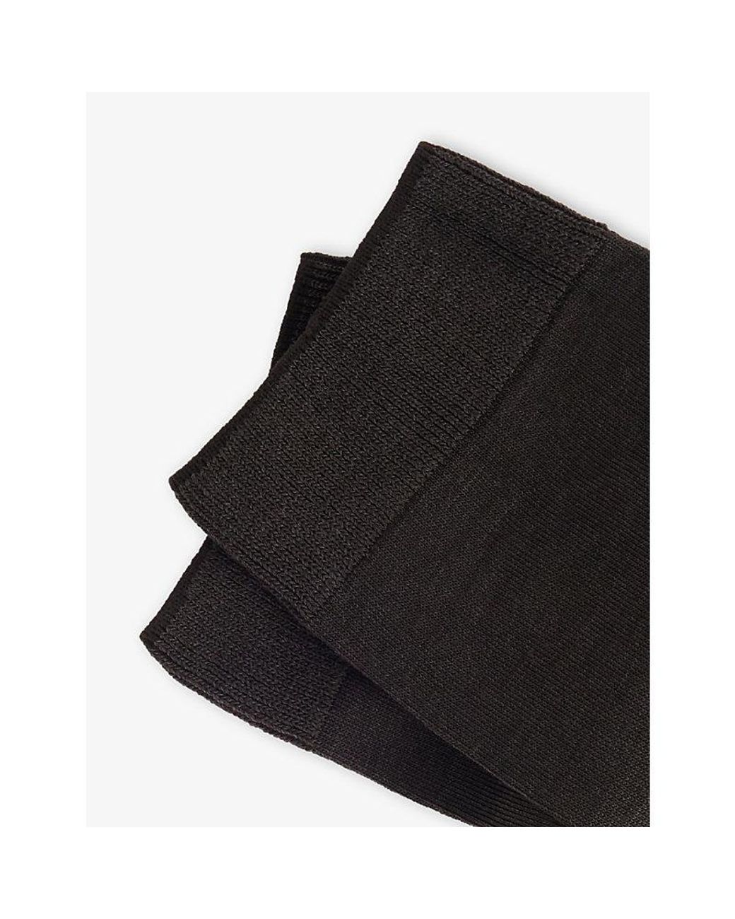 Falke Black Climawool Woven Socks