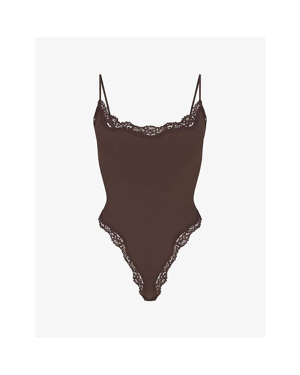 Skims Brown Fits Everybody Lace-Trim Cami Body
