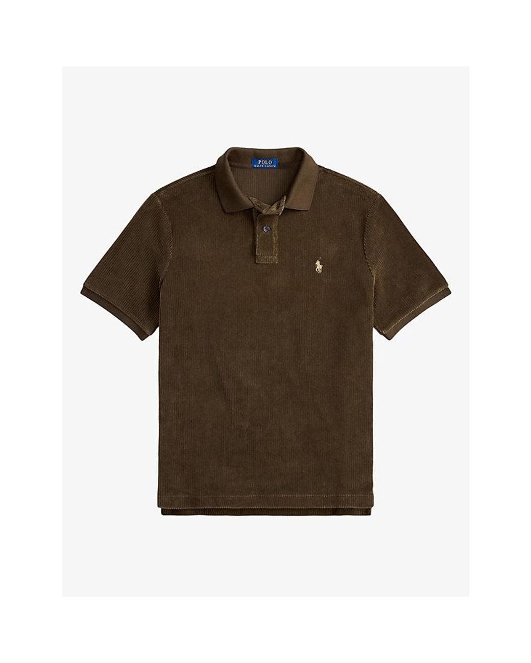 Polo Ralph Lauren Brown Corduroy Cotton-Blend Polo Shirt for men