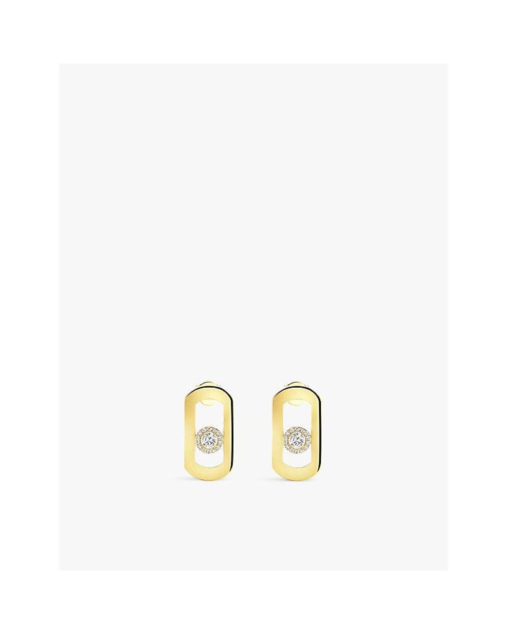 Messika Metallic So Move 18Ct And 0.23Ct Diamond Earrings