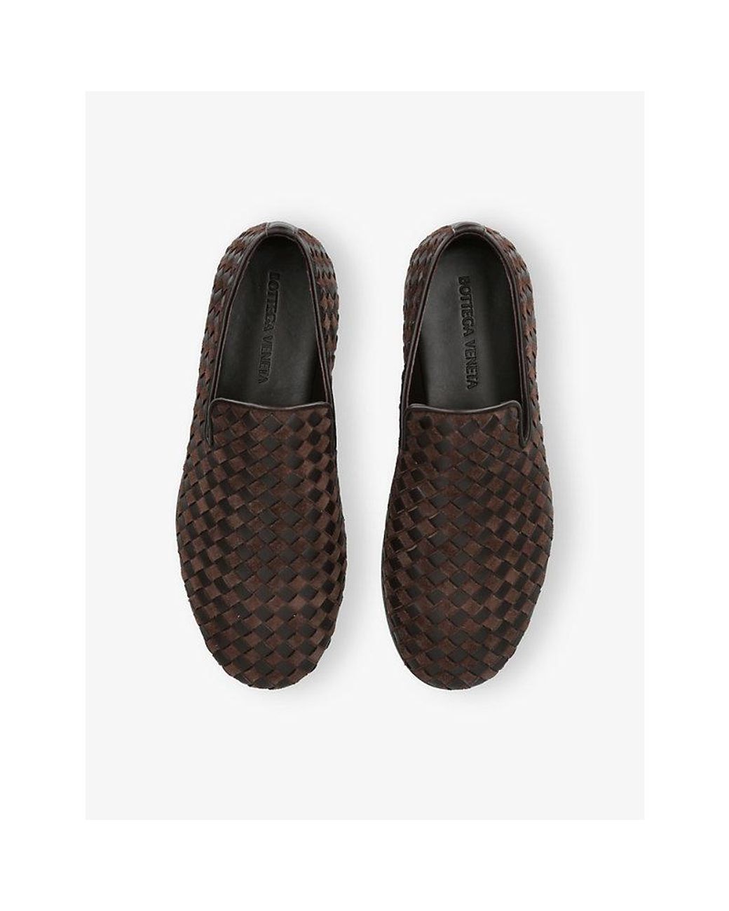 Bottega Veneta Brown Sunday Intrecciato Leather Slippers for men