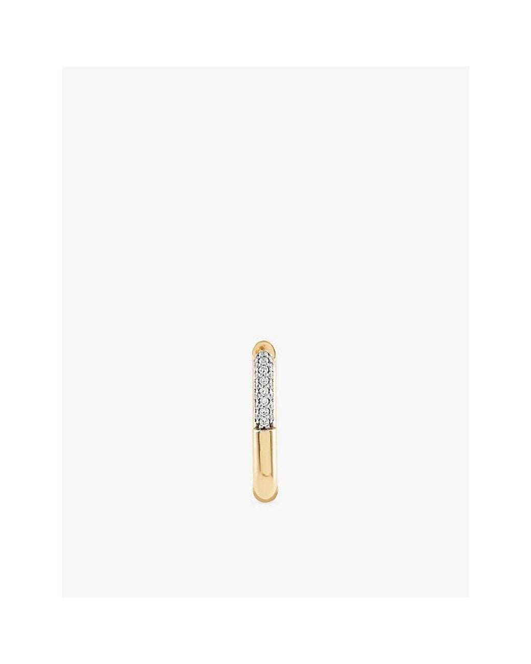 Kismet by Milka Metallic Wanderlust Maxi 0.10Ct Diamond Hoop Earring