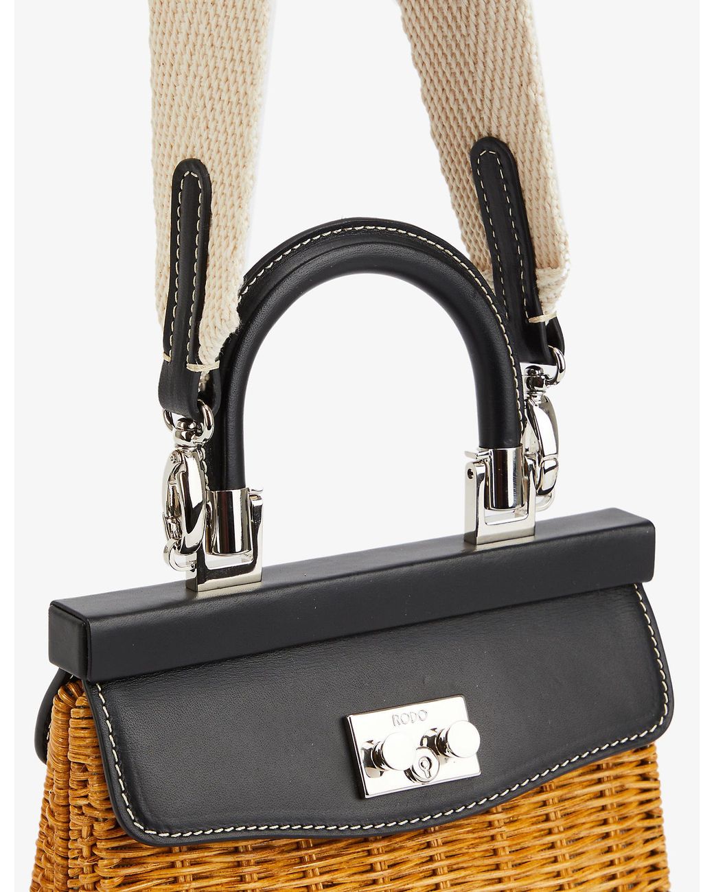 ハンドバッグ RODO PARIS SMALL TOP HANDLE BAG IN WILLOW AND SMOOTH LEATHER RODO - Paris small willow top-handle bag | Selfridges.com