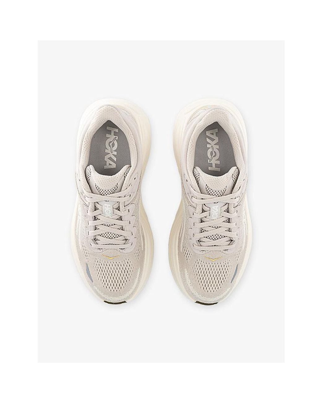 Hoka One One White Bondi 9 Mesh Trainers