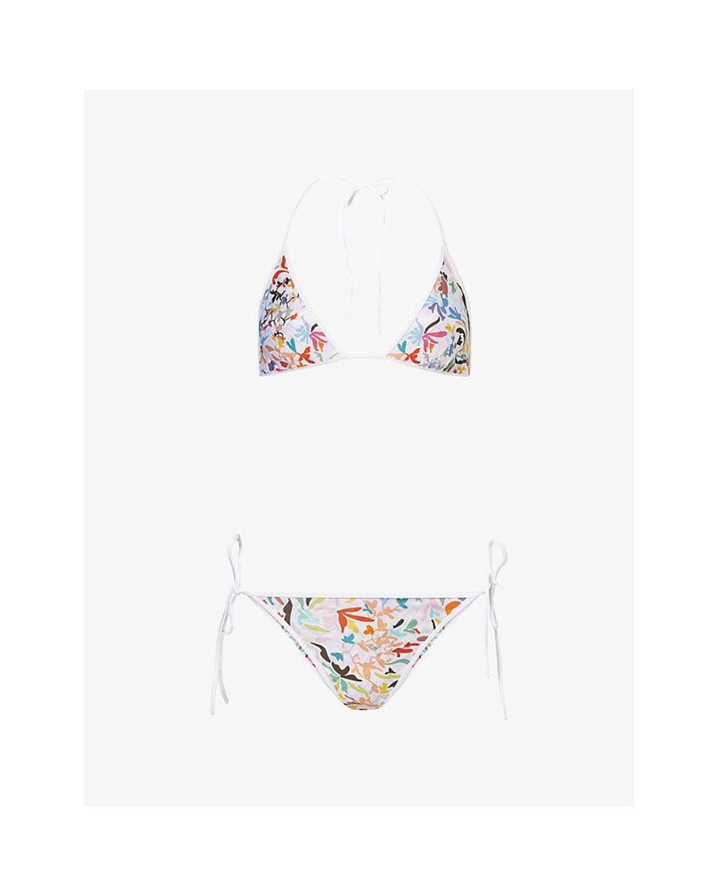Missoni White Reversible Triangle Bikini Set