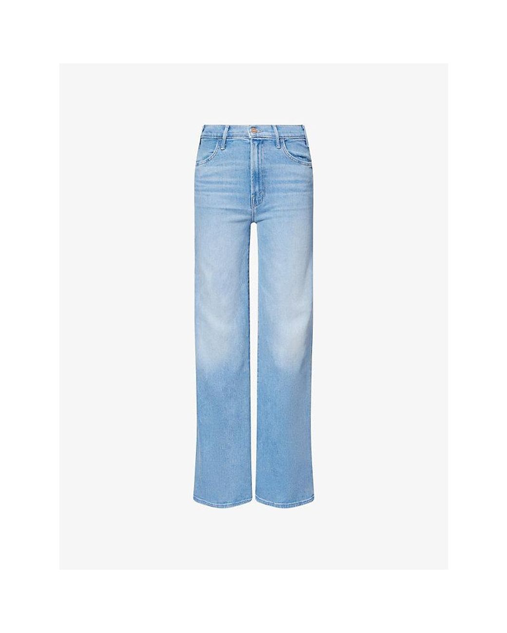 Mother Blue The Hustler Roller Sneak Denim Jeans