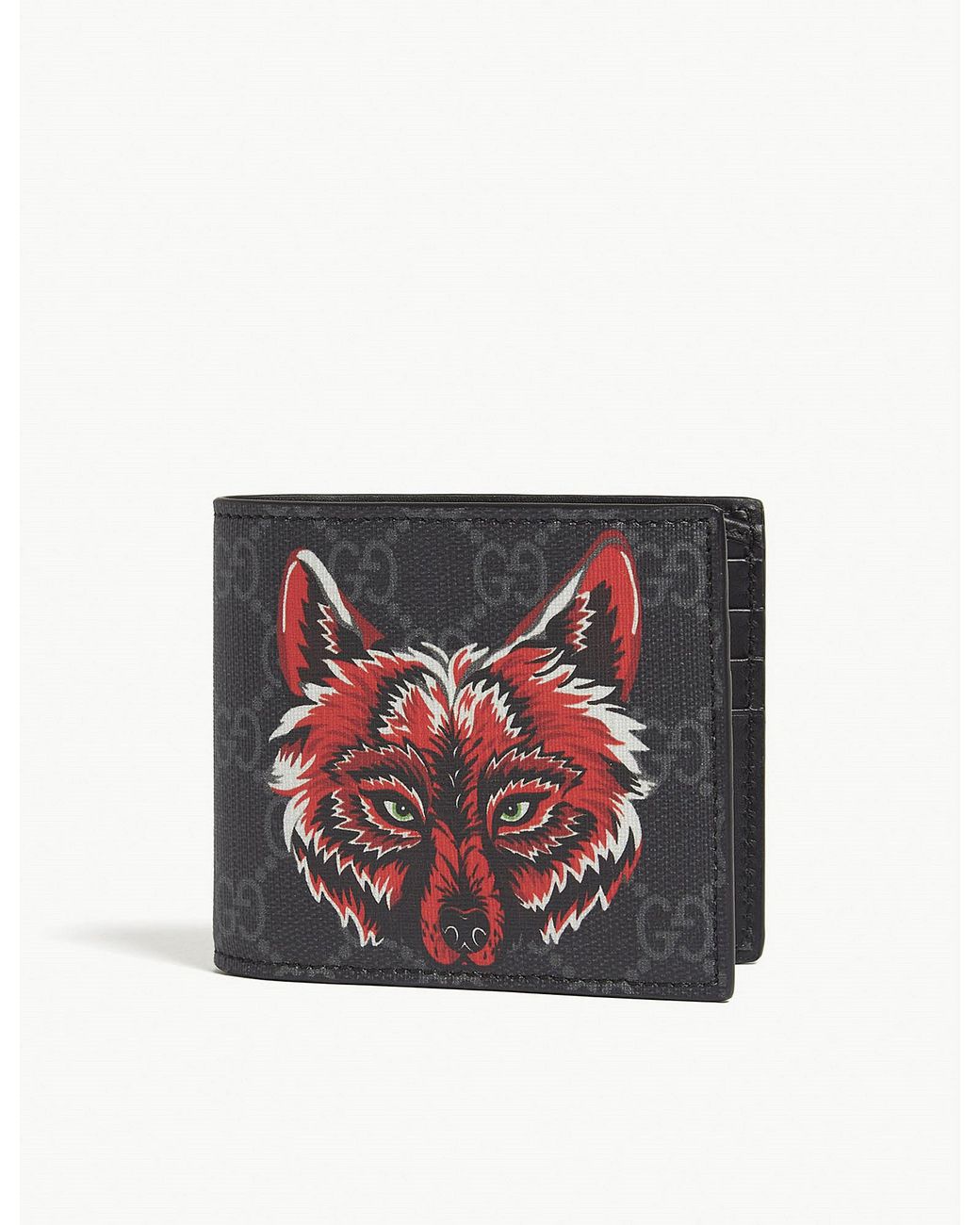 Gucci GG Supreme Wallet With Wolf in Red for Men | Lyst Australia