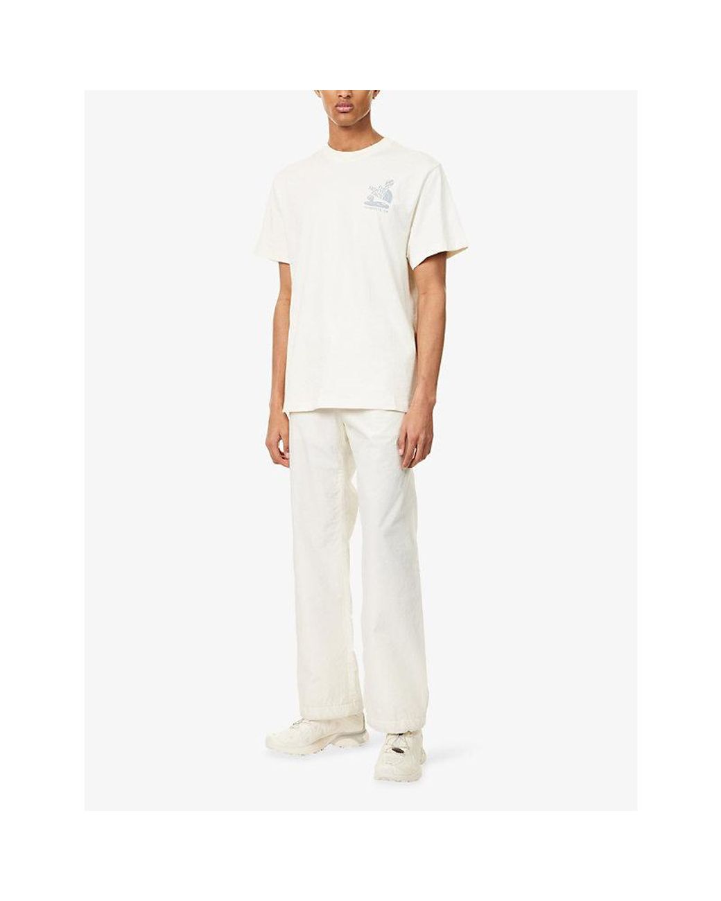 The North Face White Stones Logo-Print Cotton T-Shirt for men