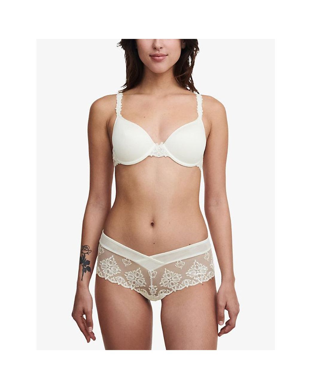 Chantelle White Champs Elysées Memory Foam T-Shirt Bra
