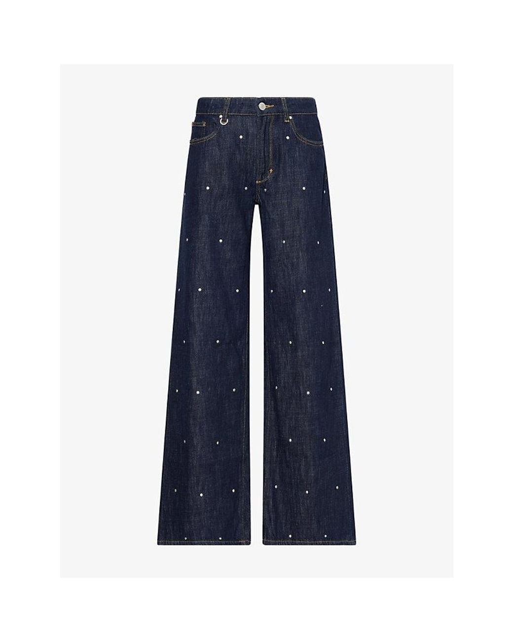 Neuw Blue Milla Wide-Leg Denim Jeans