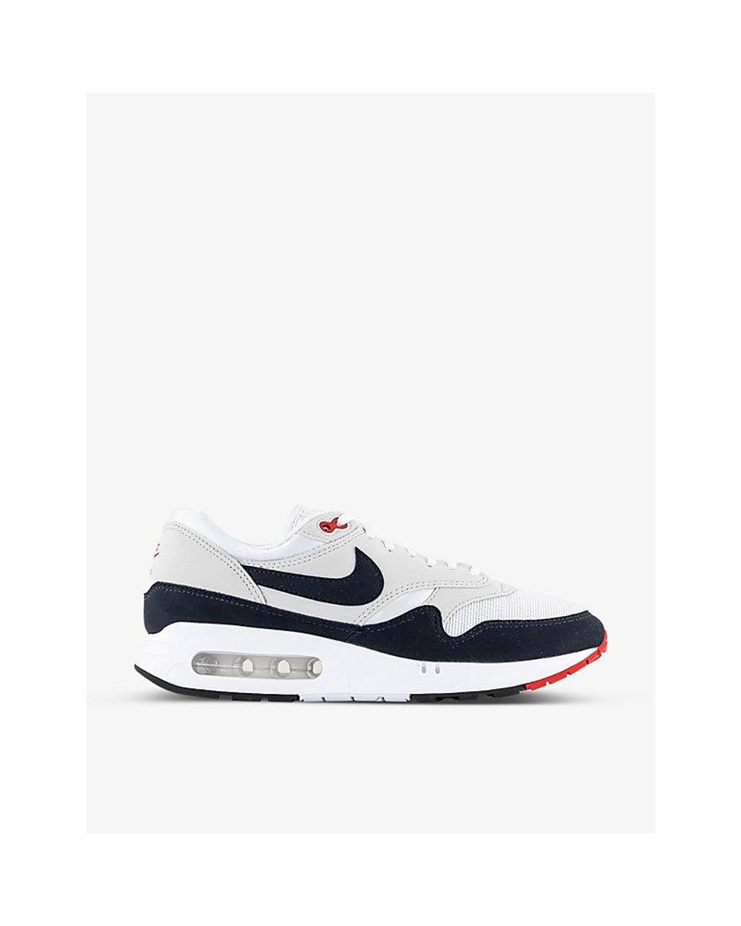 Nike Air Max 1 86 Brand-embroidered Leather Low-top Trainers in Blue for  Men | Lyst