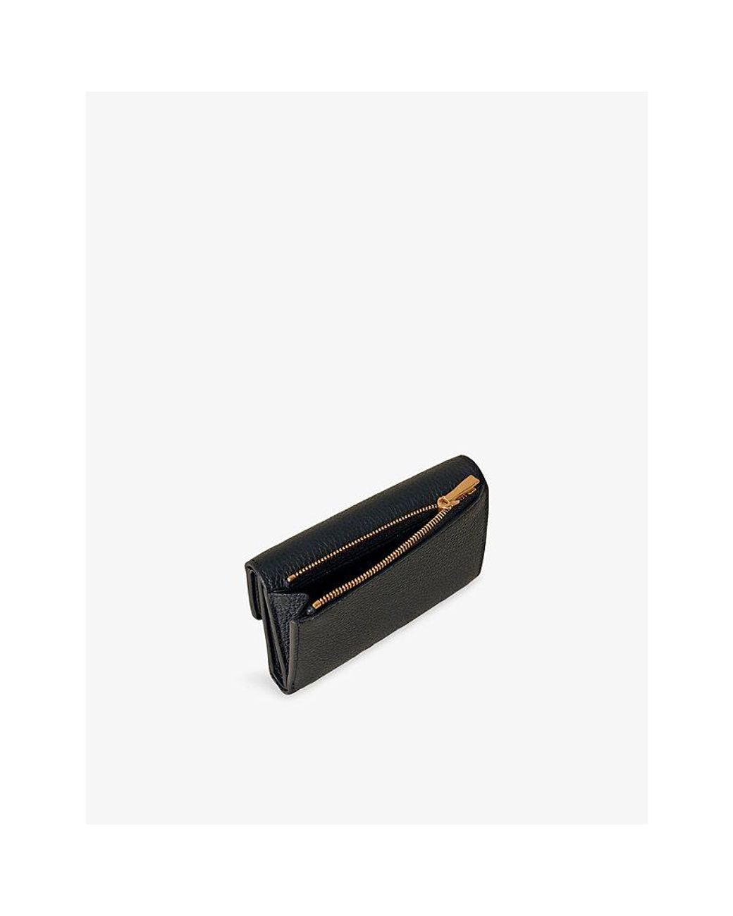 Mulberry Black Darley Folded Leather Wallet