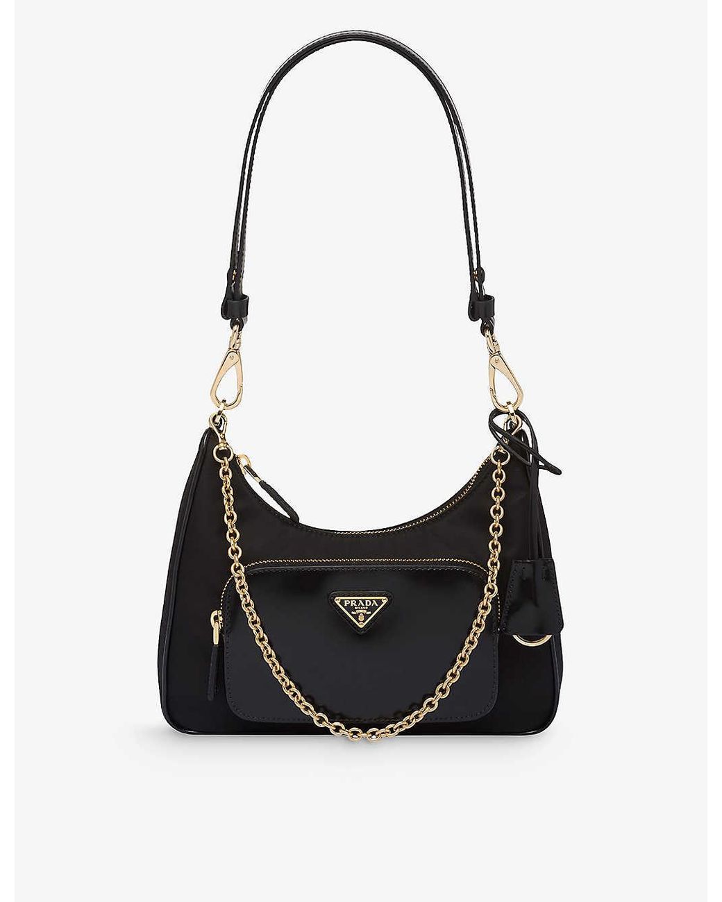 Prada Re nylon Mini Recycled nylon And Leather Shoulder Bag in