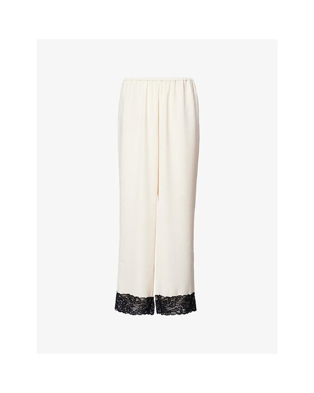 Stylein White Monteroni Wide-Leg Woven Trousers