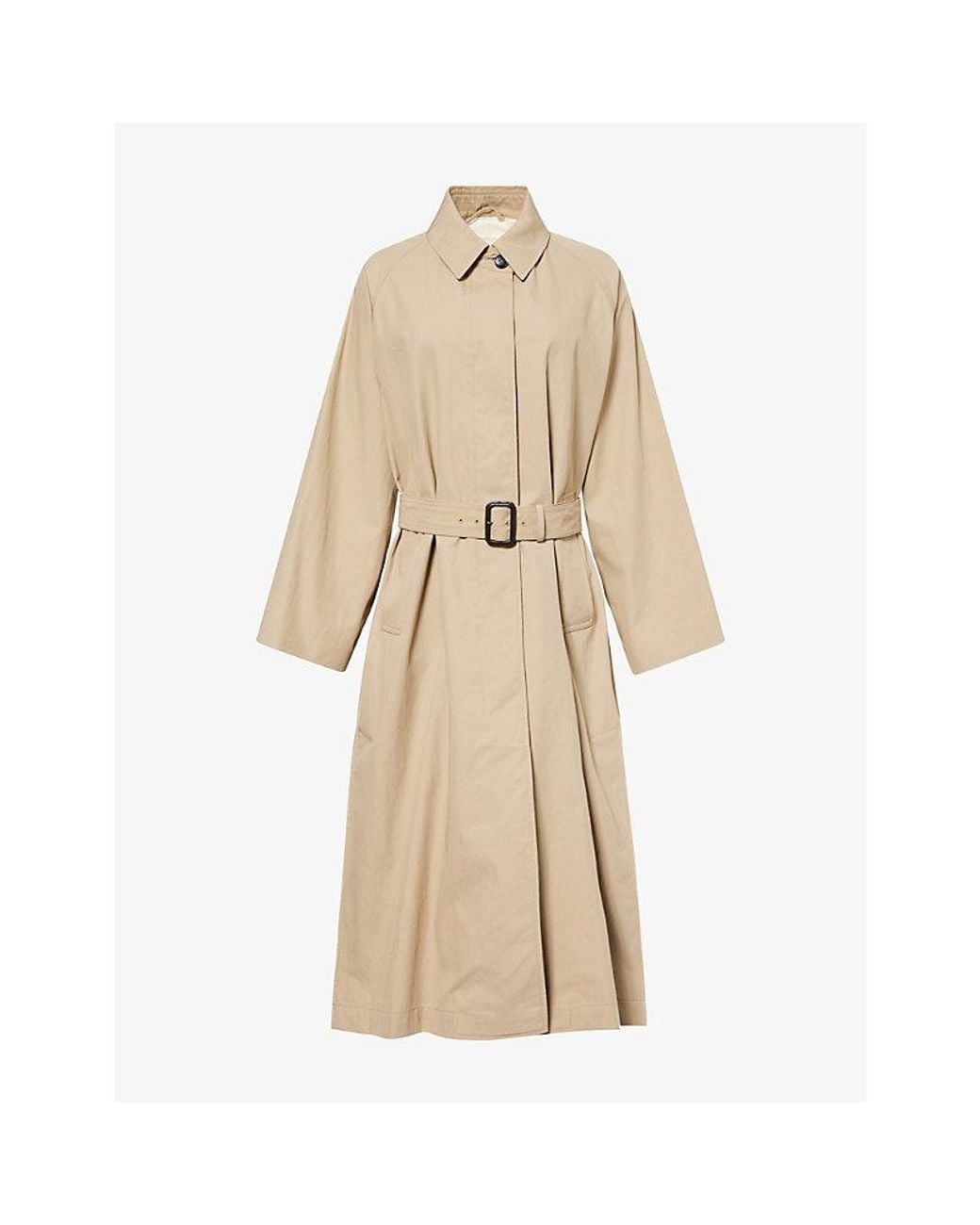 Weekend by Maxmara Natural Belted Mid-Length Cotton-Blend Trench Coat