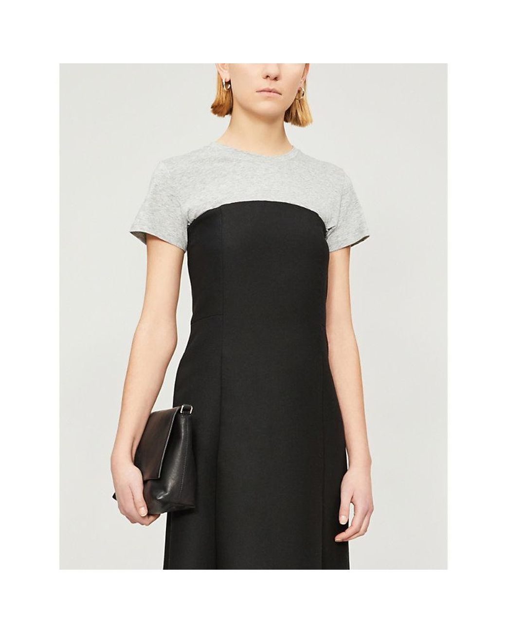 Vince Black Essential Round-Neck Pima Cotton T-Shirt