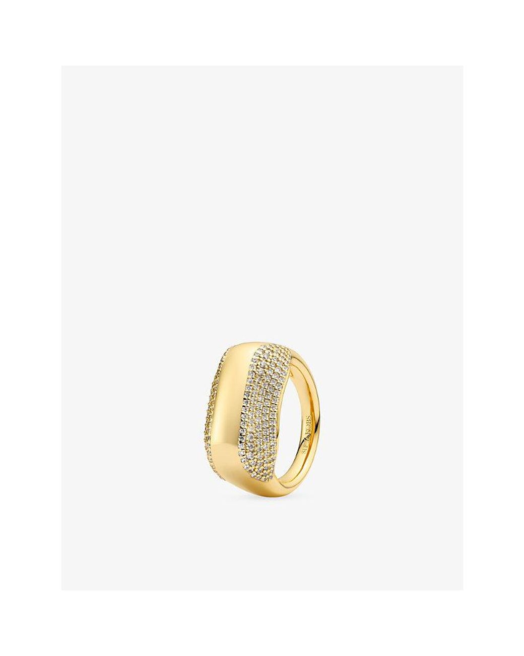 Sif Jakobs Metallic Borsa 18Ct-Plated Sterling- And Cubic Zirconia Ring