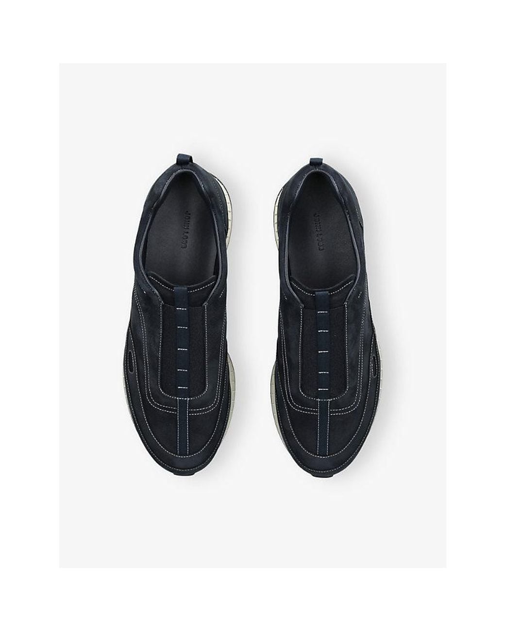 John Lobb Blue Stream Suede Trainers for men