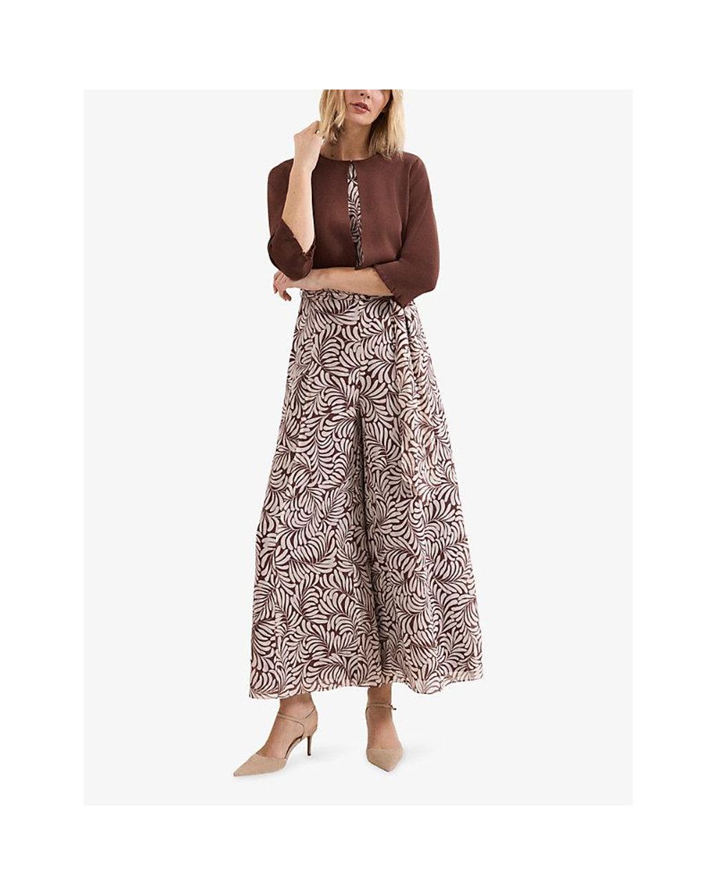 Phase Eight Brown Mimi Knitted Cover-Up