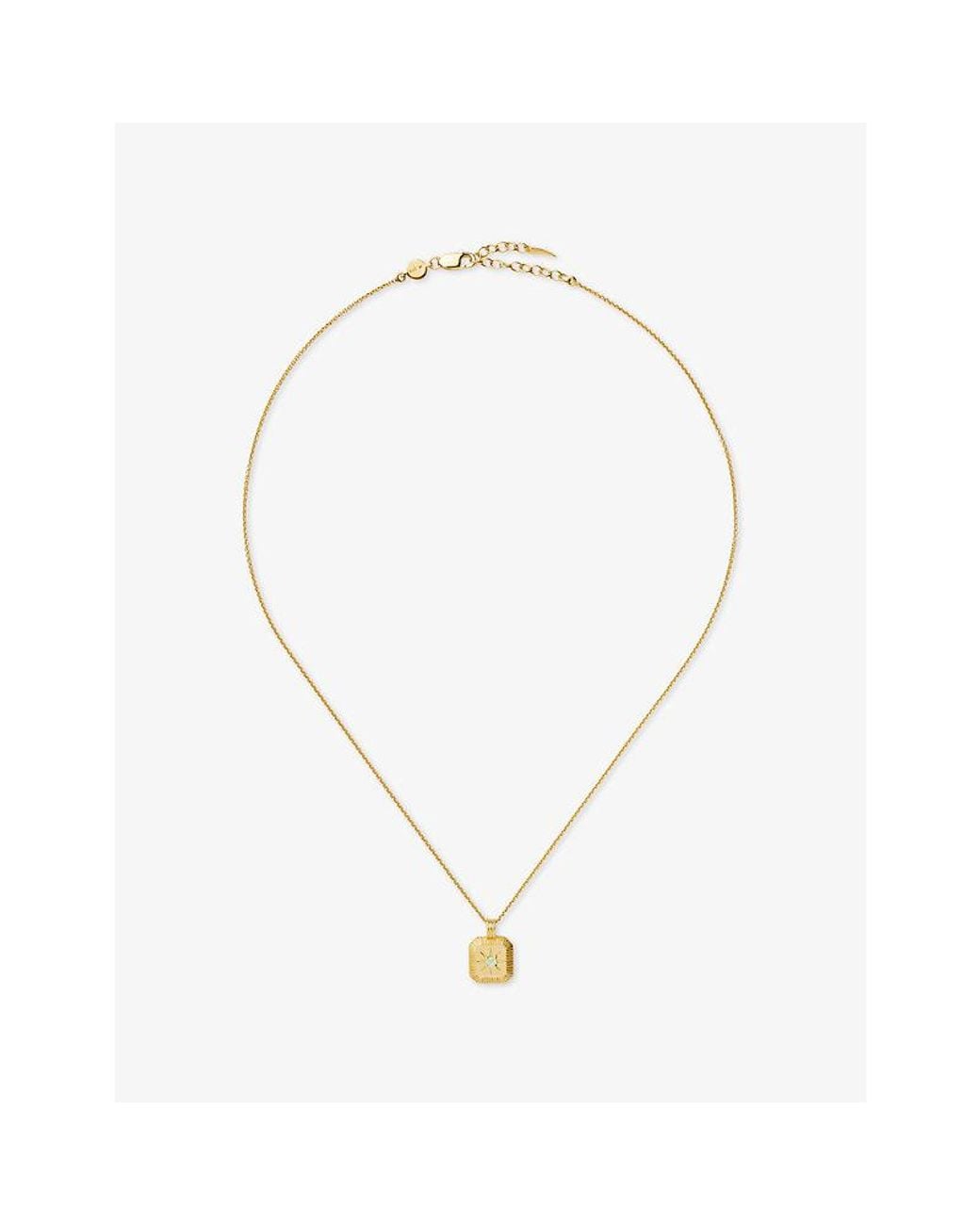 Missoma Metallic March Birthstone 18Ct Vermeil Plated Sterling Pendant Necklace