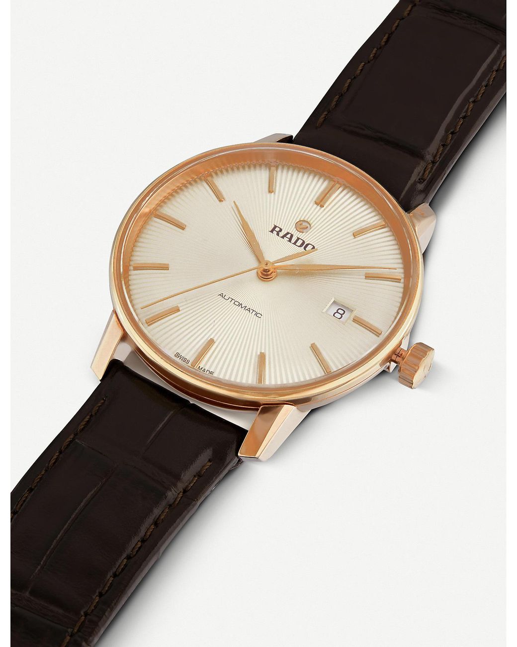 Rado Gold And Brown R22861115 Coupole Classic Rose Watch in Metallic | Lyst