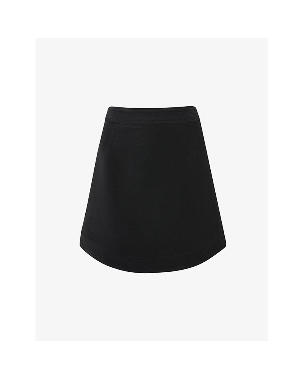 Whistles black velvet skirt cheap
