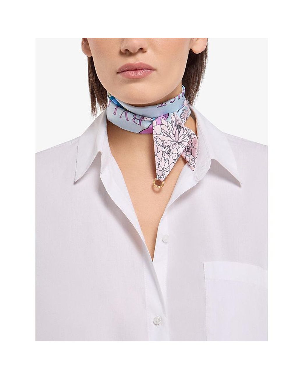 BVLGARI Blue Alchemist Shelley Printed Silk-Twill Scarf