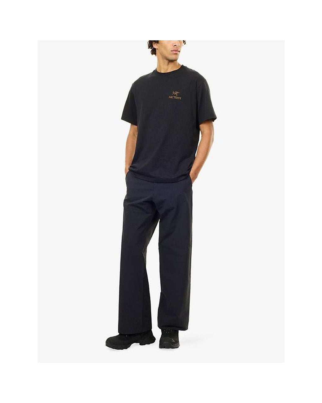 Arc'teryx Black Kragg Spell Out Cotton T-Shirt for men