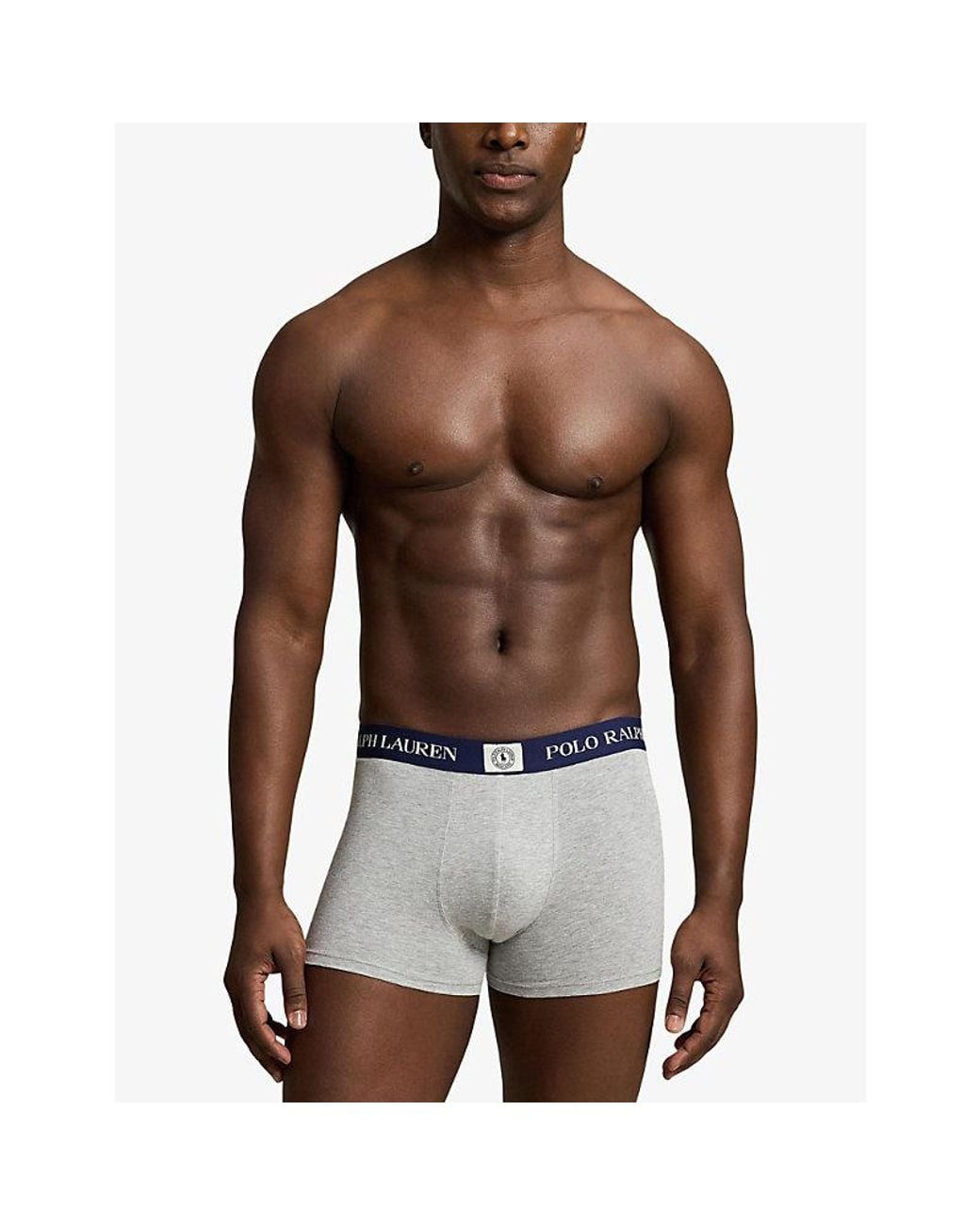 Polo Ralph Lauren Blue Branded-Waistband Pack Of Three Jersey Boxer Briefs for men