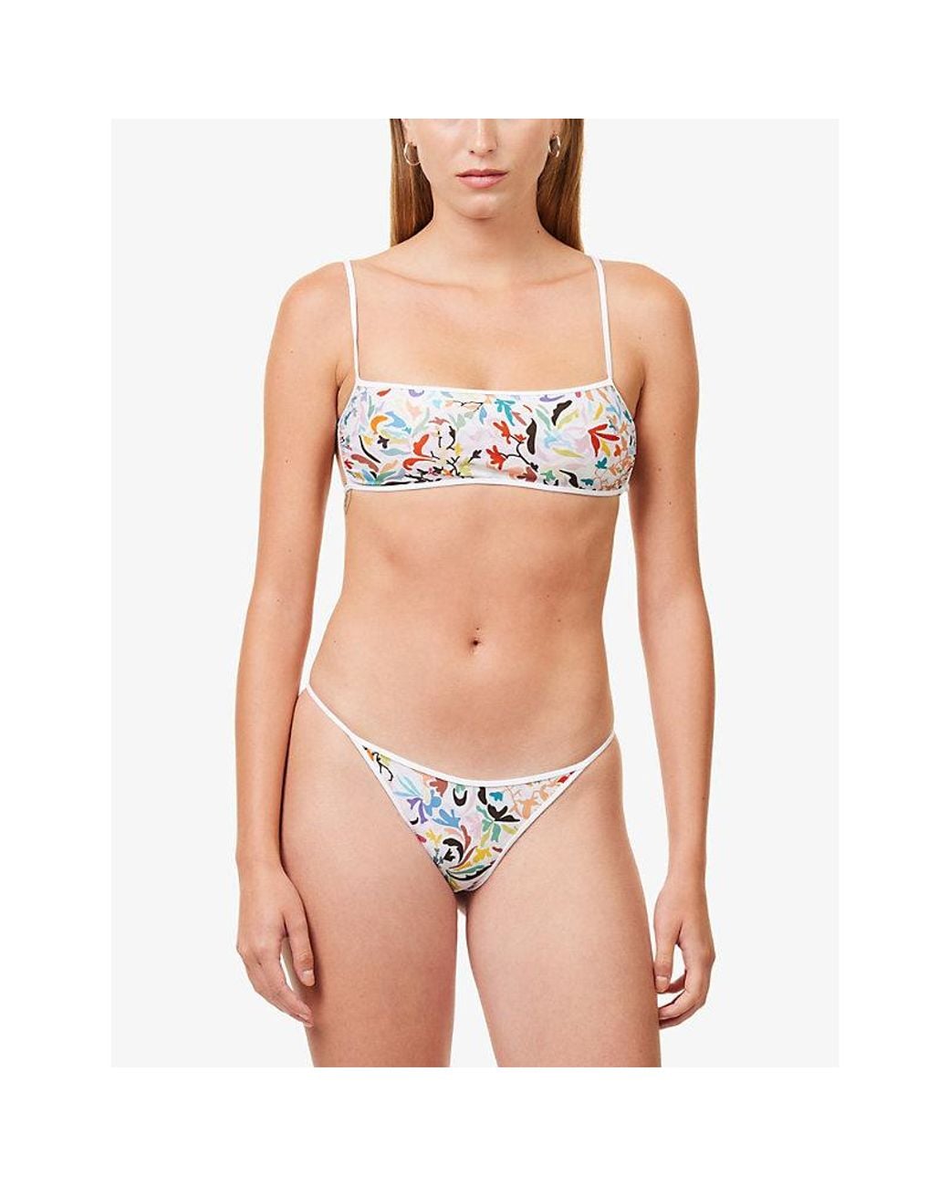 Missoni White Reversible Triangle Bikini Set