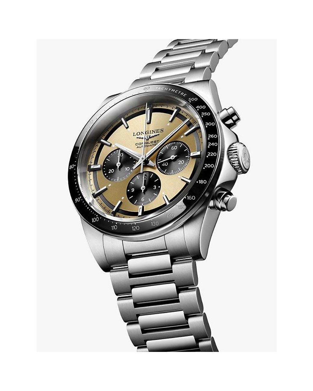 Longines Metallic L3.835.4.32.6 Conquest Chronograph Stainless-Steel Automatic Watch