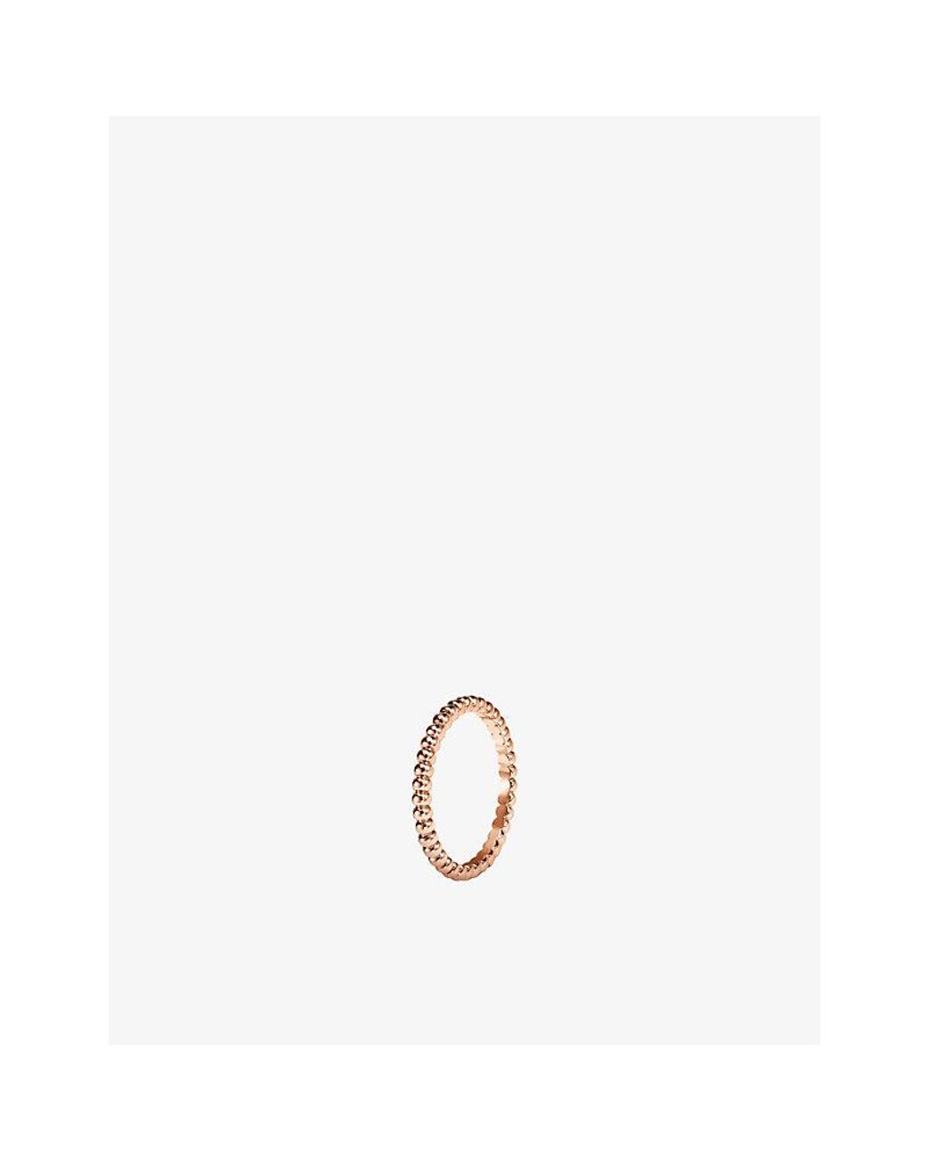 Van Cleef & Arpels White Perlée Pearls Small Motif 18Ct Rose Ring