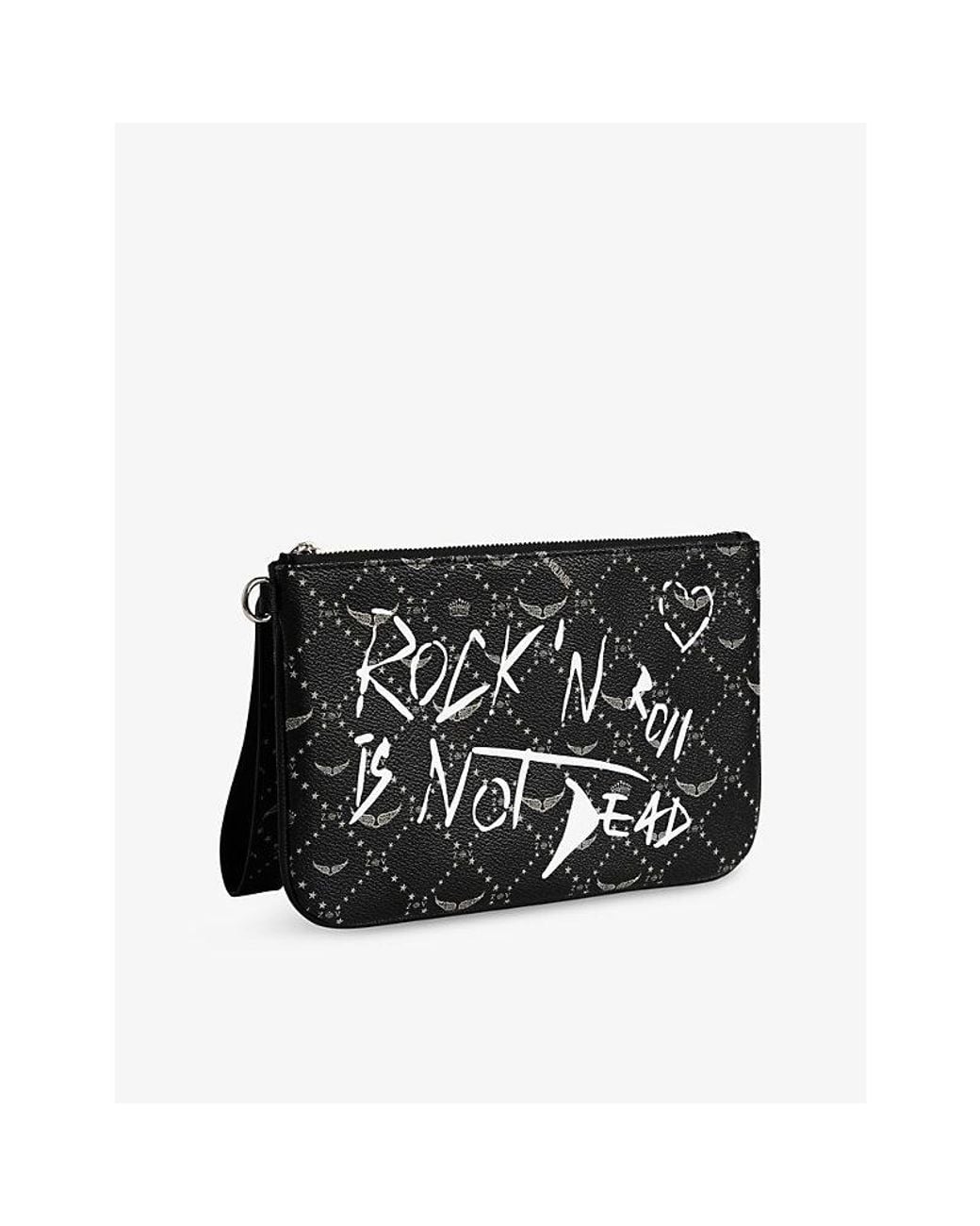 Zadig & Voltaire Black Z Monogram Faux-Leather Pouch