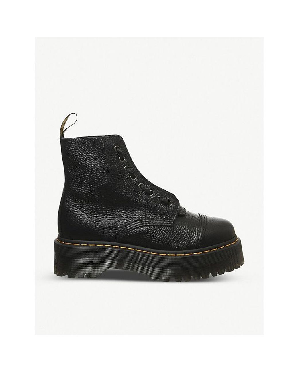 Dr. Martens Black Sinclair Platform Leather Boots