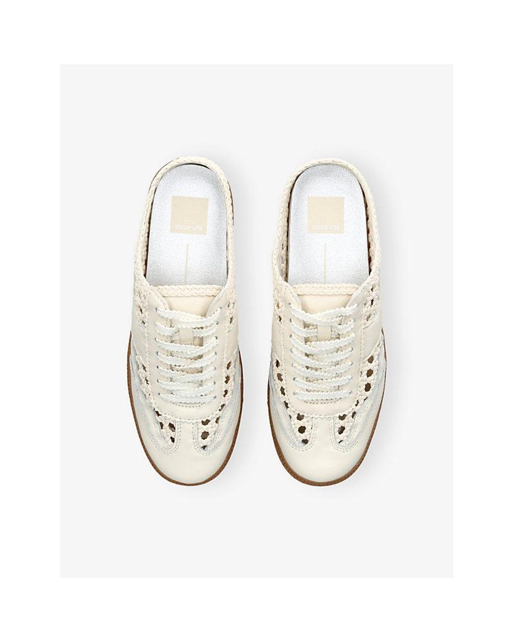 Dolce Vita Natural Notice Woven Backless Trainers