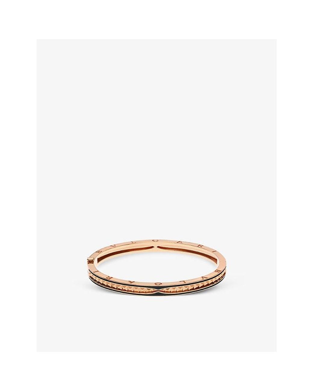 BVLGARI Multicolor B.zero1 18ct Rose-gold And Ceramic Bangle Bracelet S/