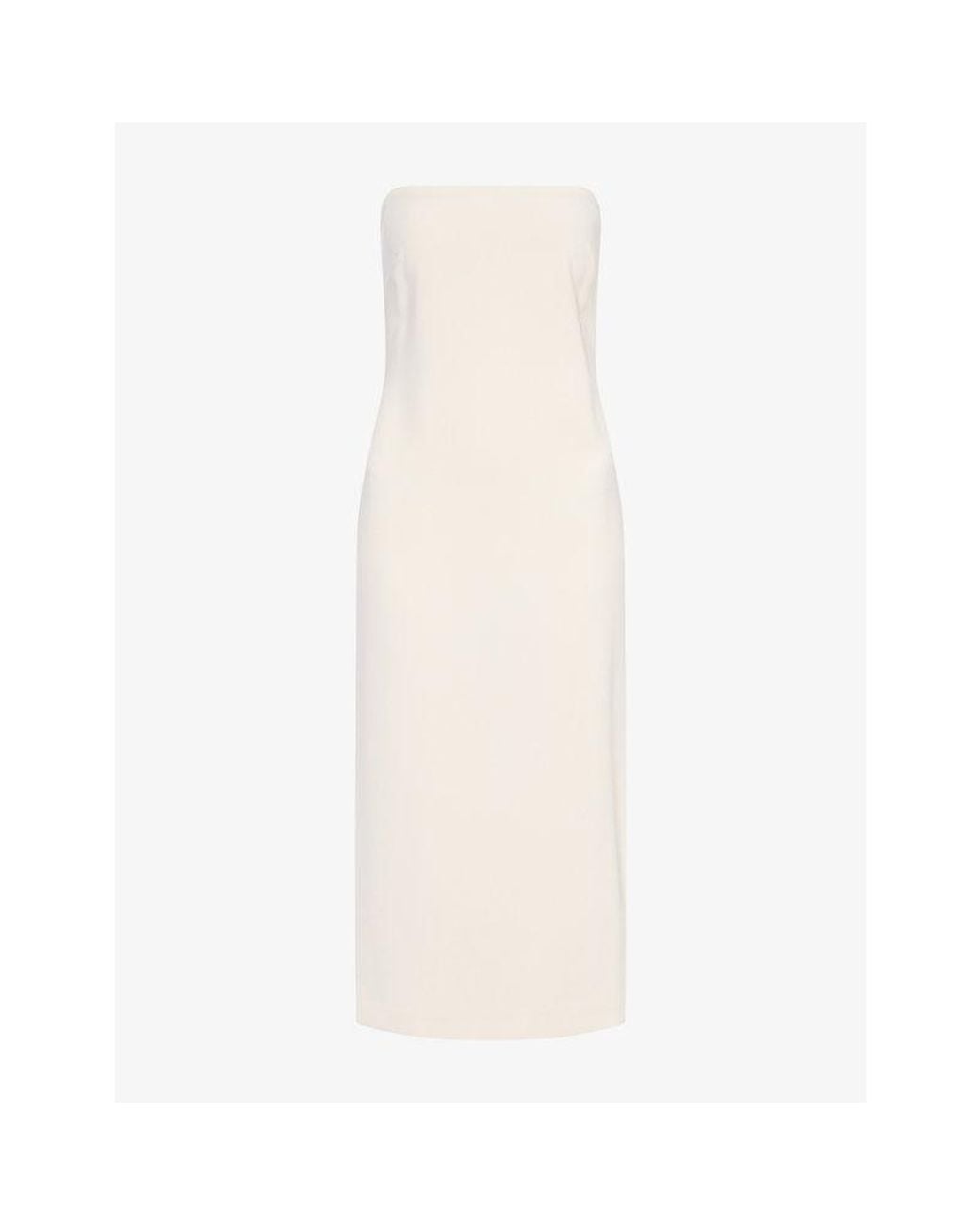 Ralph Lauren White Strapless Cocktail Woven Mini Dress