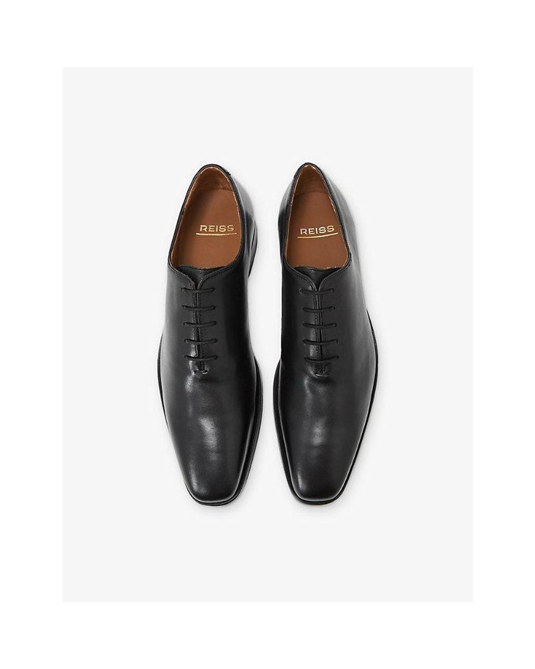 Reiss Black Formal Lace-Up Leather Shoes for men
