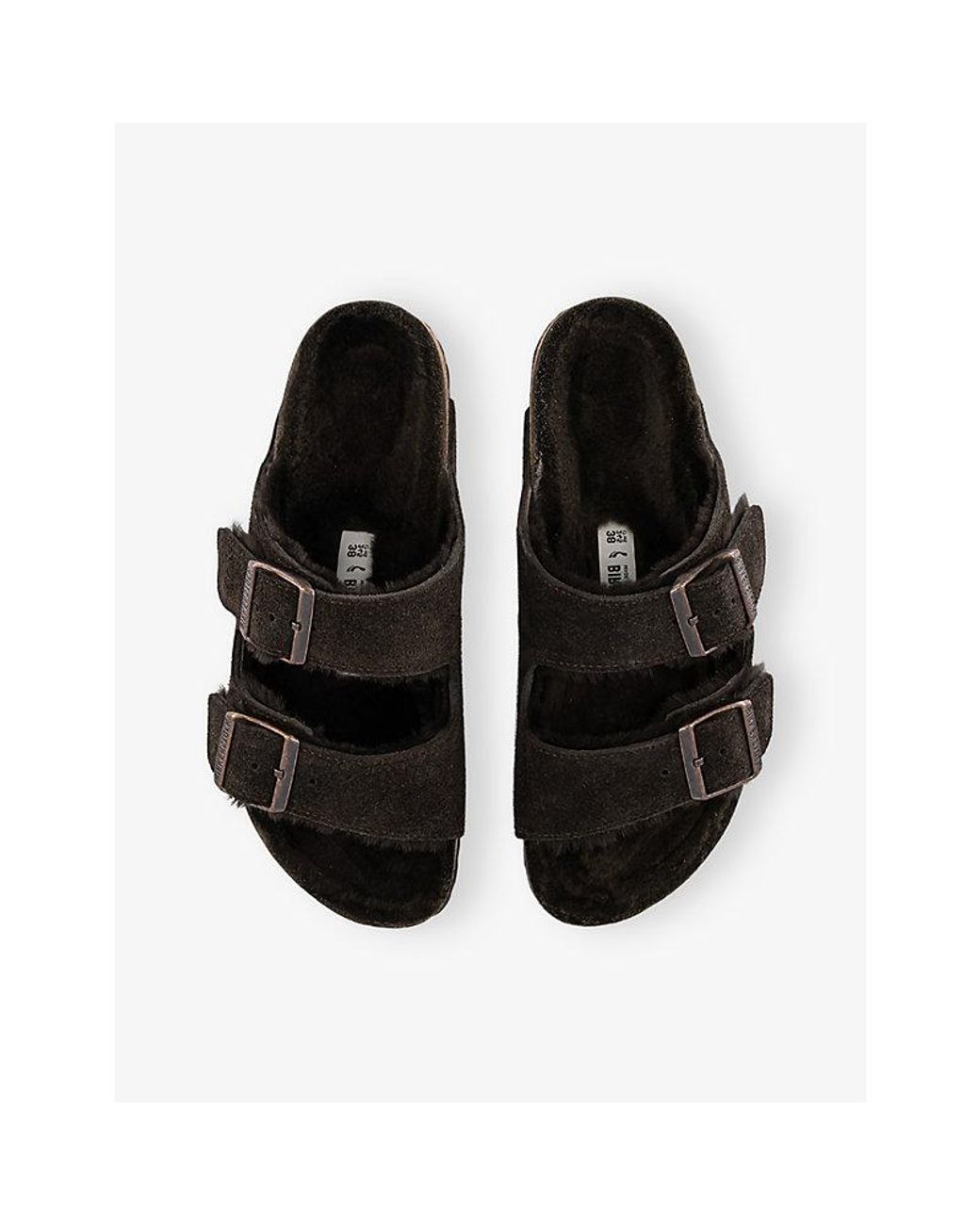 Birkenstock Black Arizona Shearling Sandals
