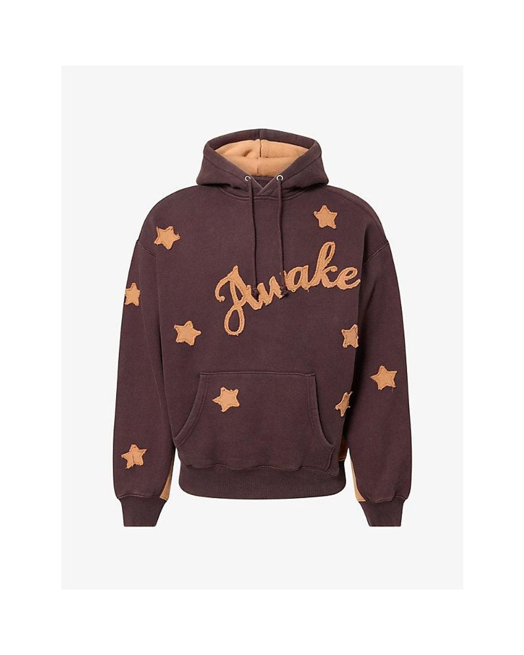AWAKE NY Purple Starry Relaxed-Fit Cotton Hoody for men