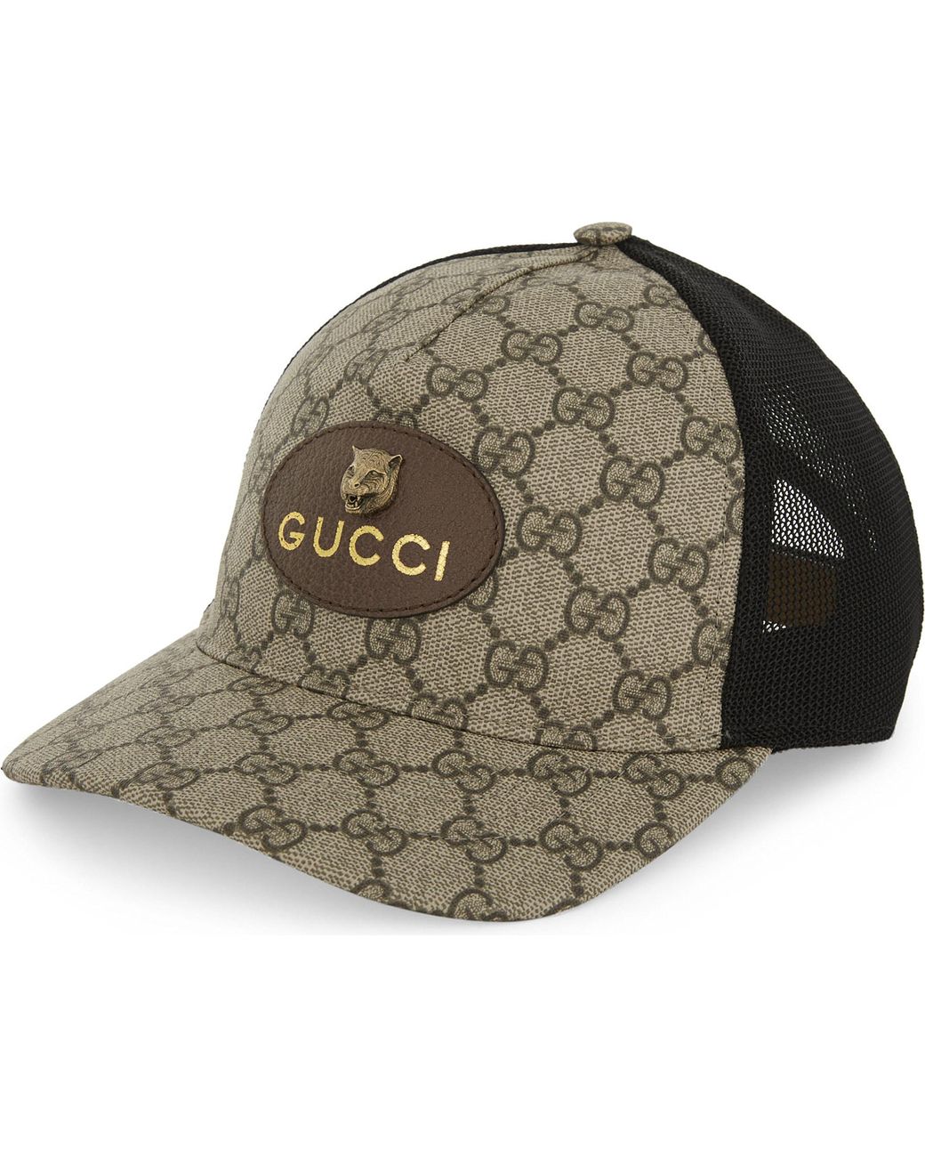 Gucci Coated Original Gg Tiger Trucker Hat
