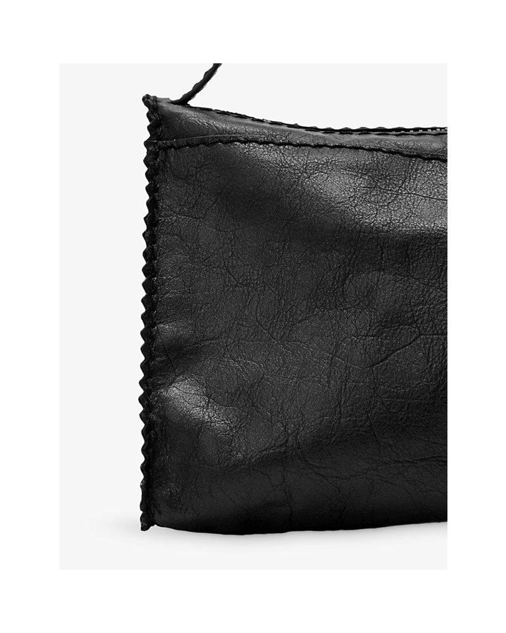 AllSaints White Siloh Leather Shoulder Bag