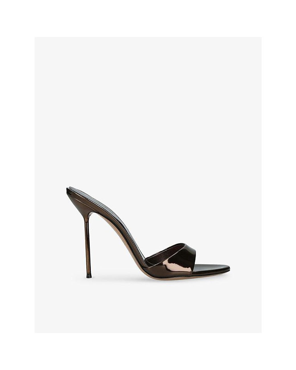 Paris Texas Brown Lidia 105 Patent-Leather Mules