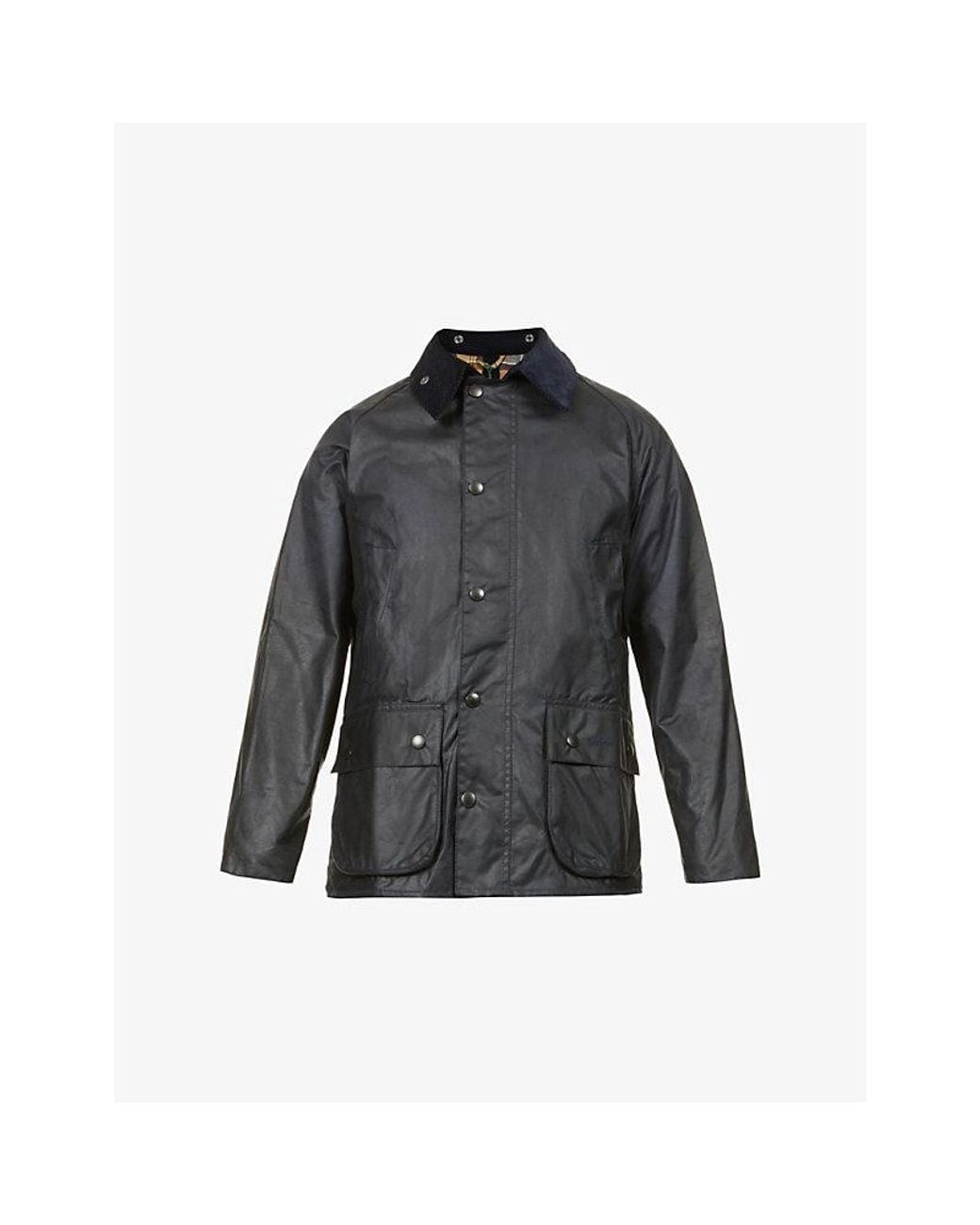 Barbour Black Bedale Waxed-Cotton Jacket for men