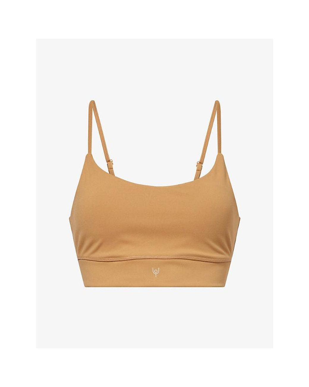 Now You Live Brown Leamington Scoop-Neck Sports Bra