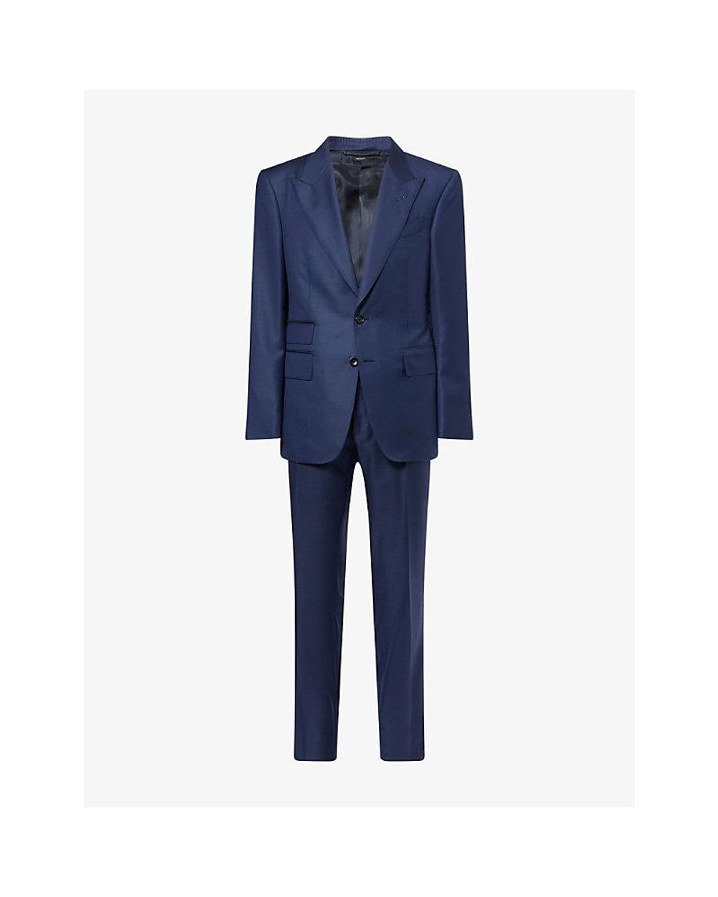Tom Ford Blue Shelton Single-Breasted Wool Suit for men