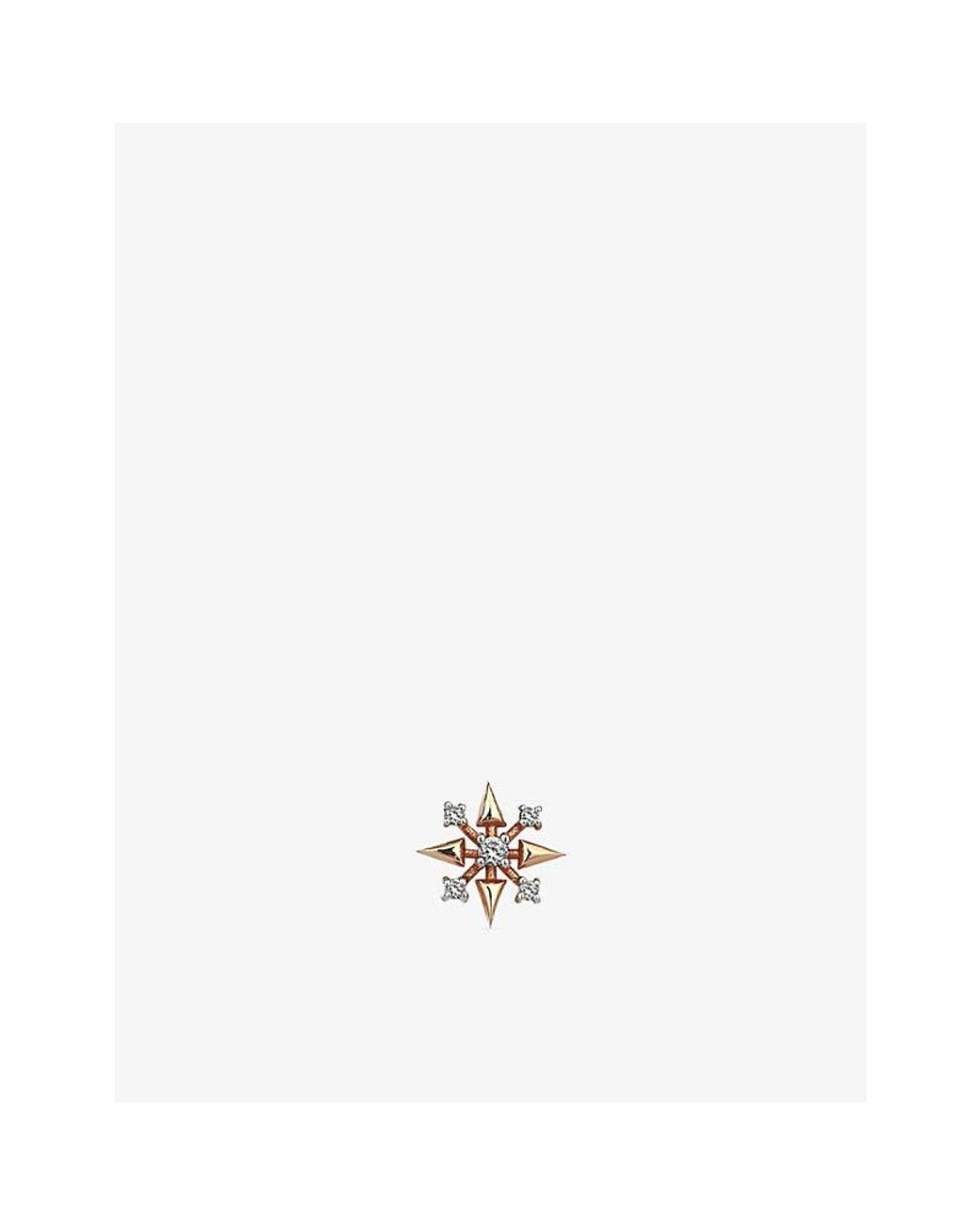 Kismet by Milka White Aurora 0.03Ct Diamond Stud Earring