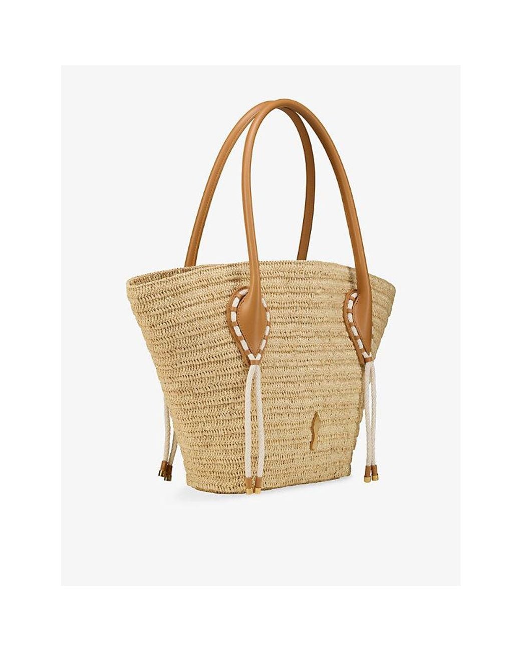 Christian Louboutin Metallic Venus Large Raffia Basket Bag